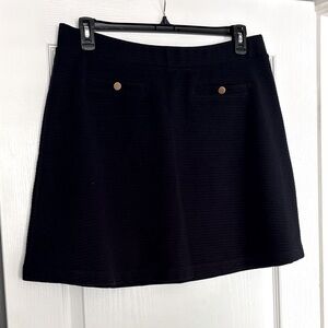 LOFT Black Textured Skirt